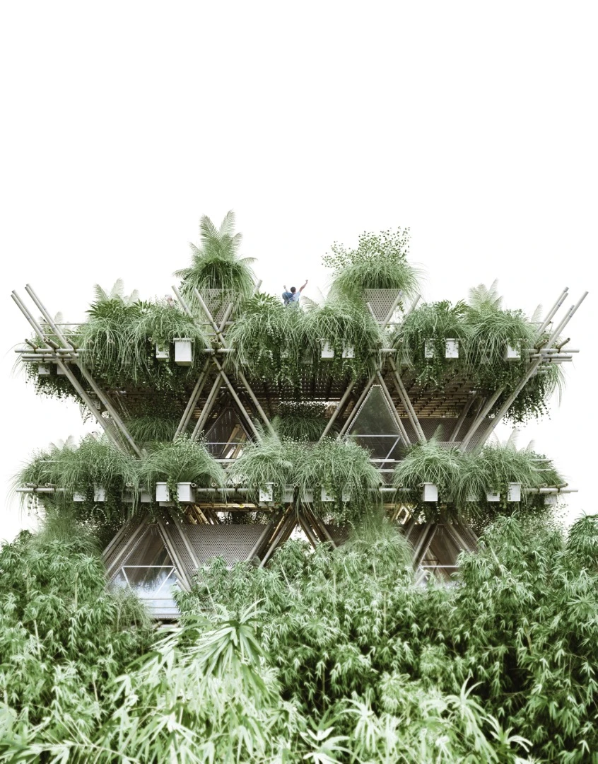 Architectural render showing the expandability of the system
