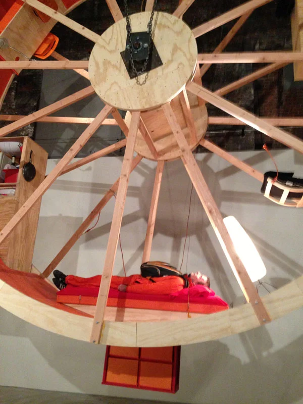 To launch the exhibit, the pair lived on the wheel, all day every day, for 10 days (Photo: Pierogi Gallery)