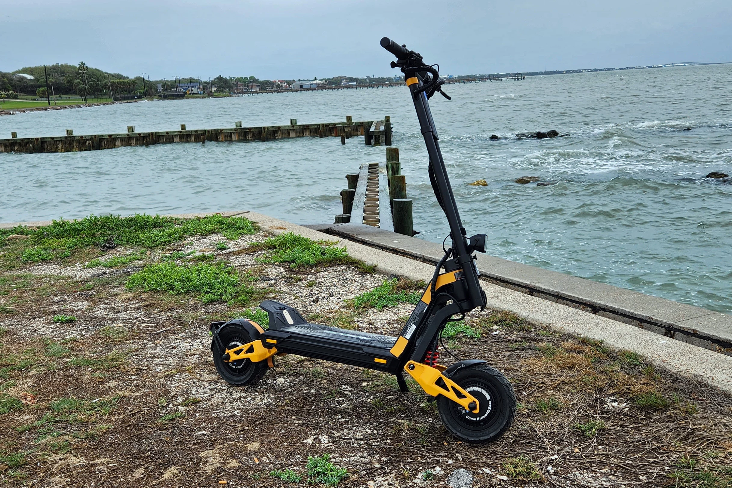 I haven't taken it into the forest or anything, but I've done quite a bit of off-road riding along the beach and coast. It does great with the wide tires ... but they are just street tread.