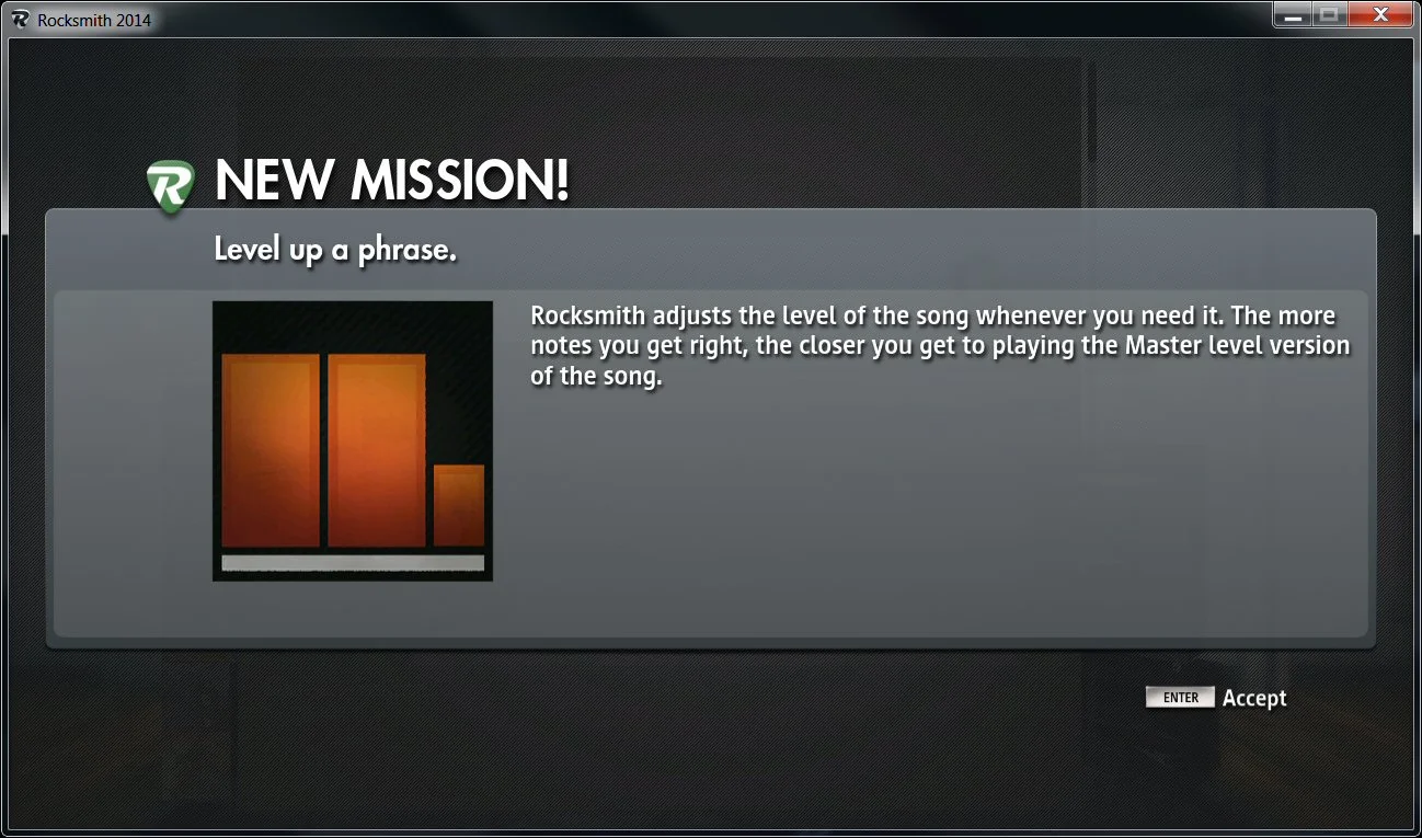 Popup messages advise on how to progress through the game