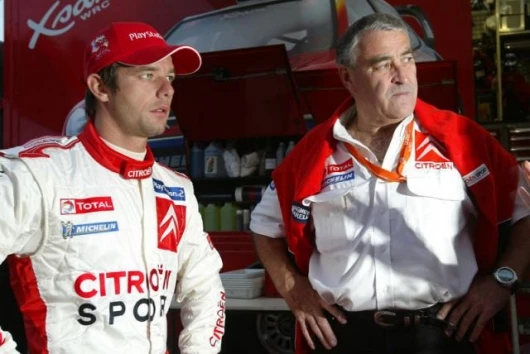 Sebastien Loeb and Citroen Team boss Guy Fréquelin