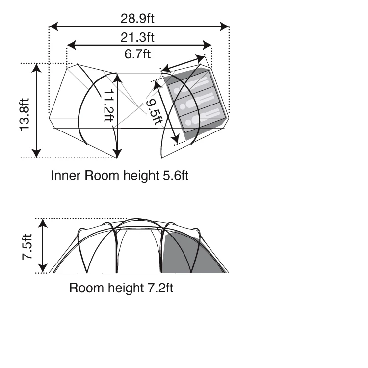Snow Peak Zekka dimensions