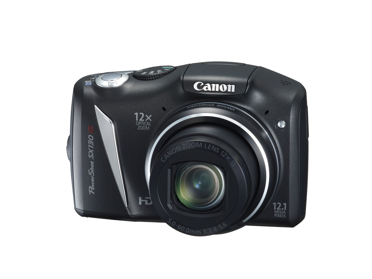 The SX130 IS gains include a 12 megapixel CCD sensor and 12x optical zoom lens