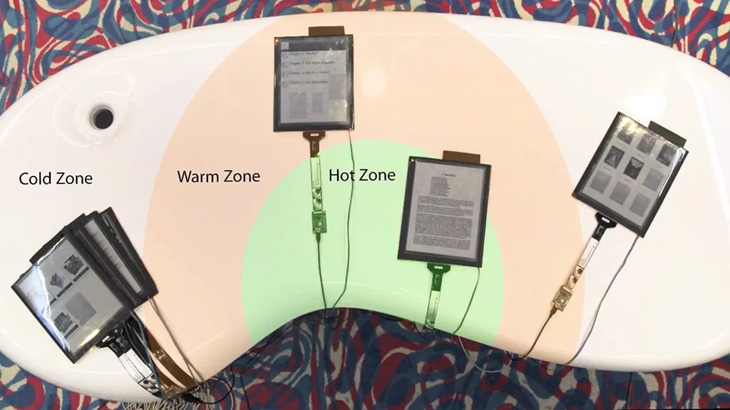 What is displayed varies depending on the respective PaperTab's location