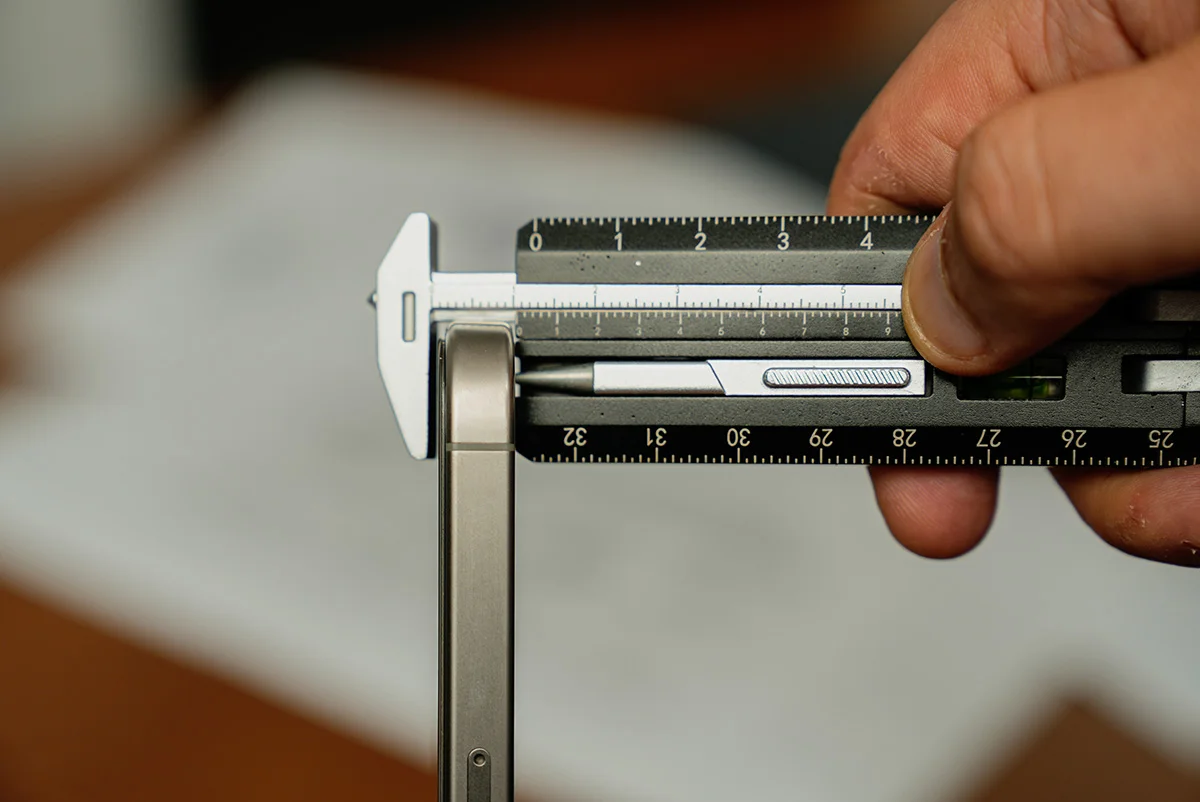 Tool Identification Ruler Pocket-sized multitool for architects and DIY enthusiasts