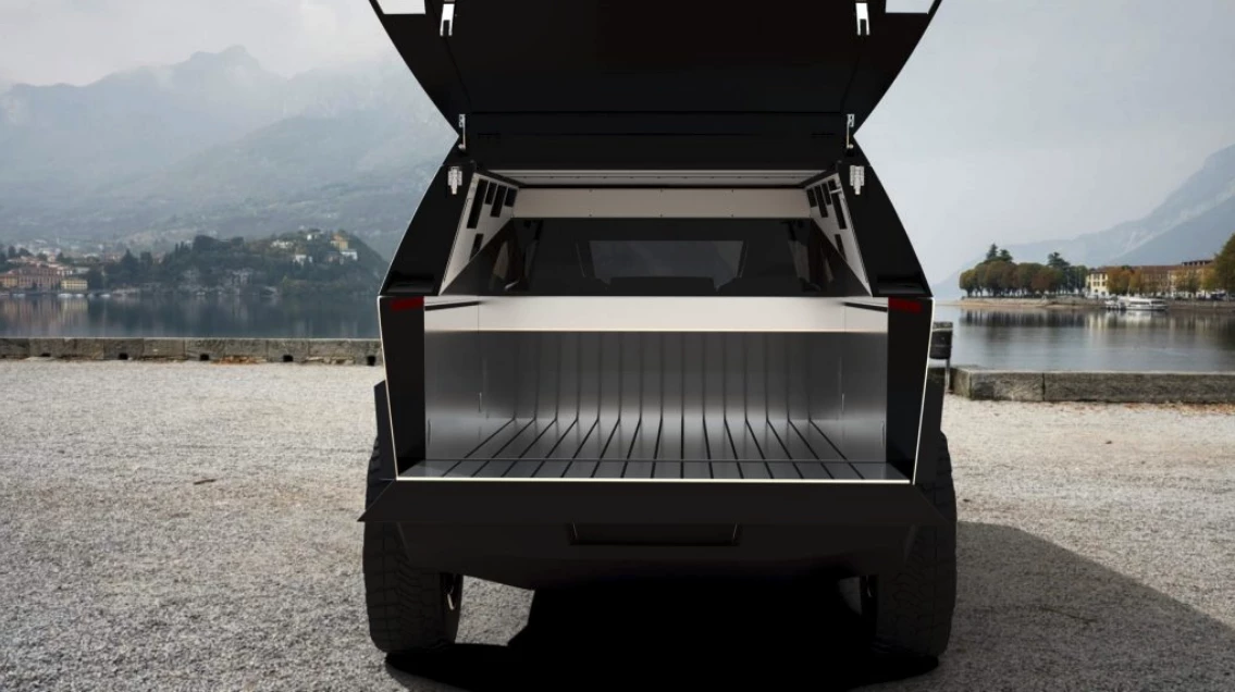 Like the typical pickup shell or topper, the Space Camper leaves the bed empty and available for cargo, securing the contents