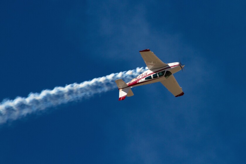 Stunt plane: inverted