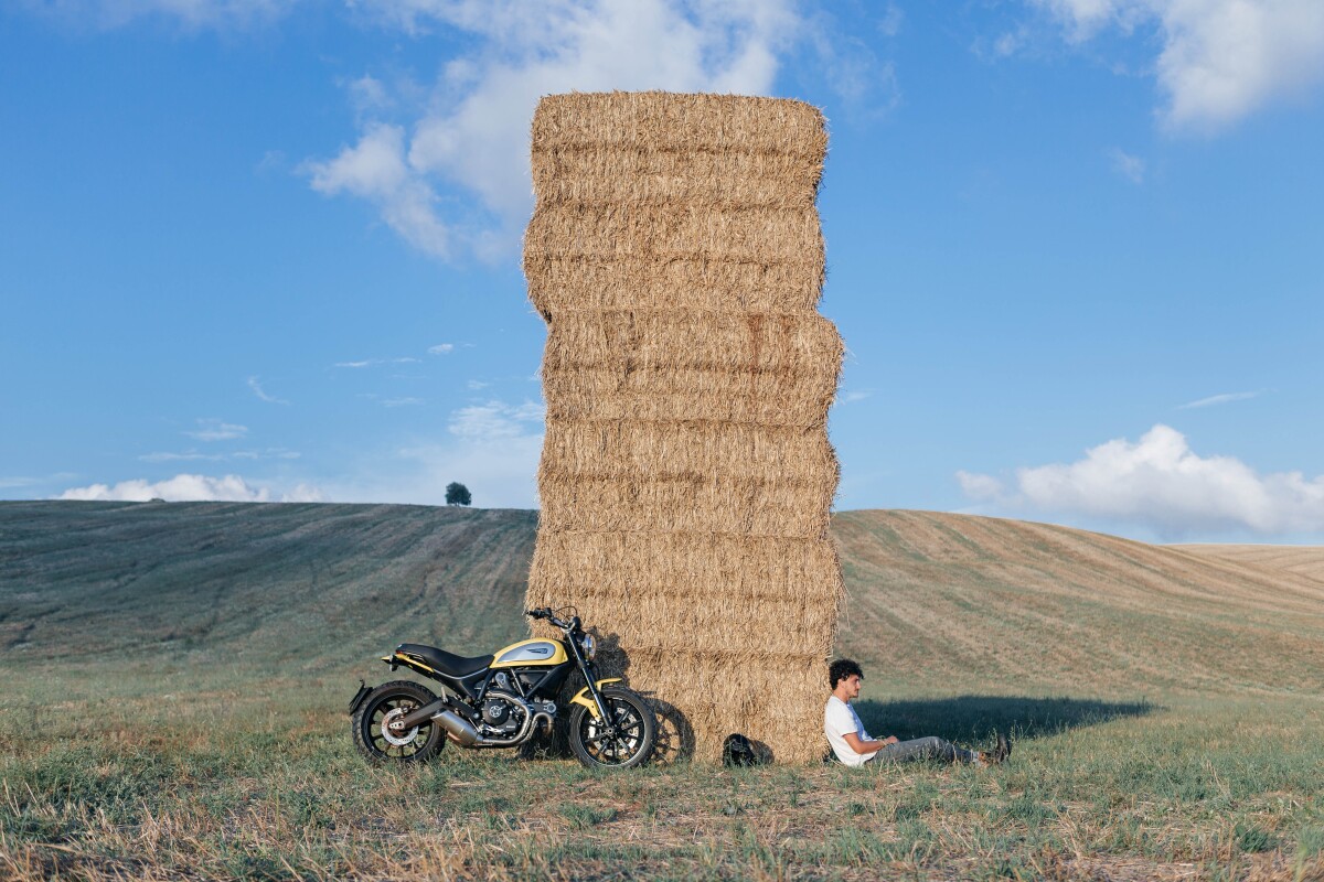 Ducati Scrambler in the countryside