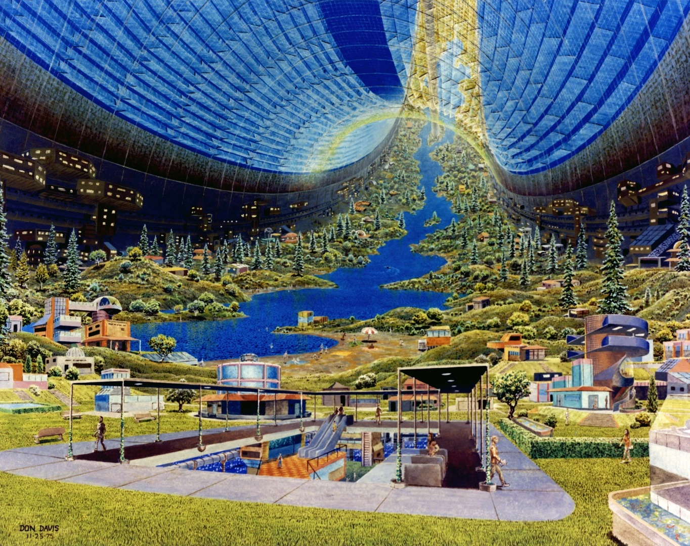 The archetypal space colony image? Don Davis' depiction of a Stanford torus space station