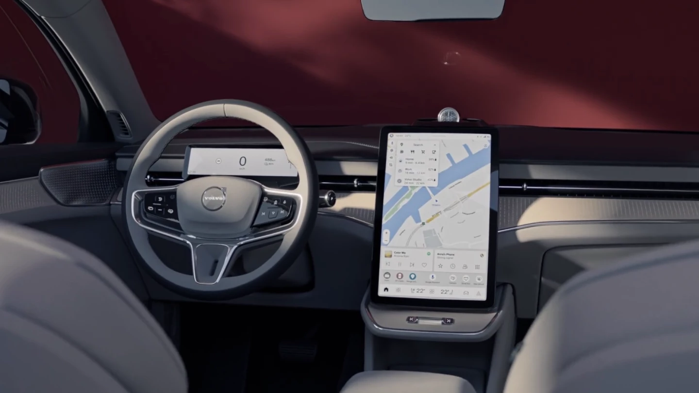 The 14.5-inch touchscreen is Google-powered
