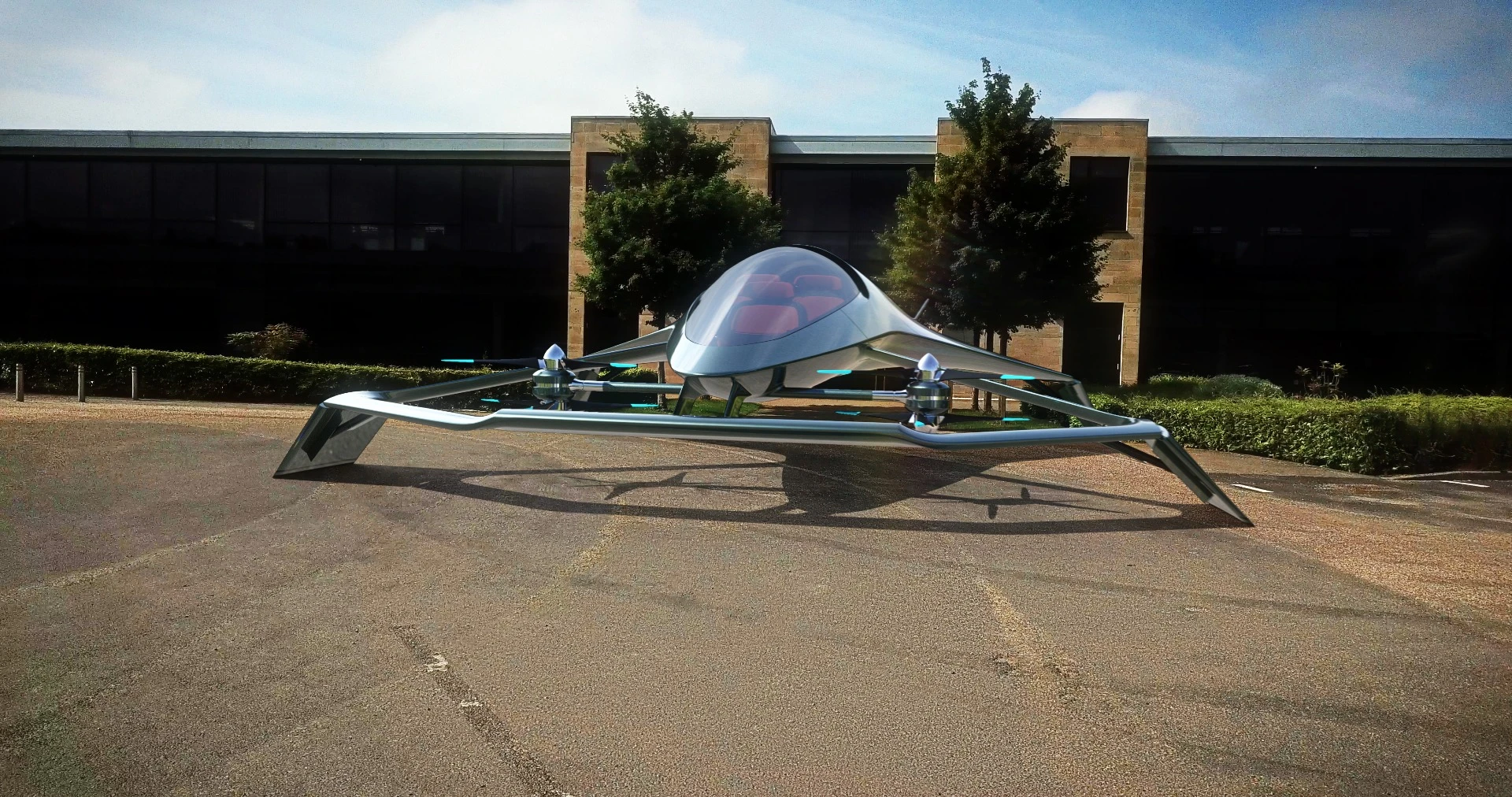 Render of Aston Martin's Volante Vision flying taxi concept