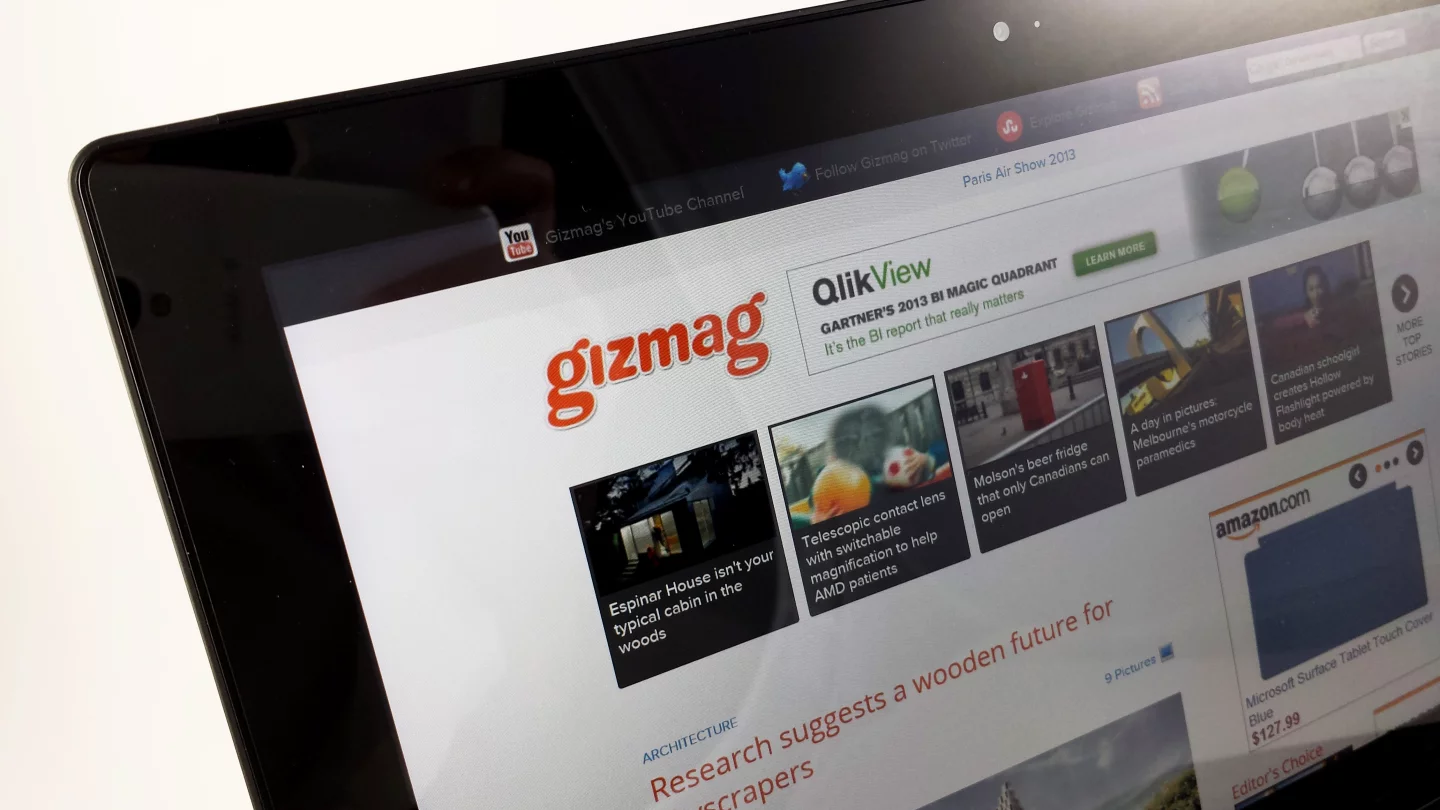 Microsoft's ClearType tech makes the display look even better than its resolution would suggest