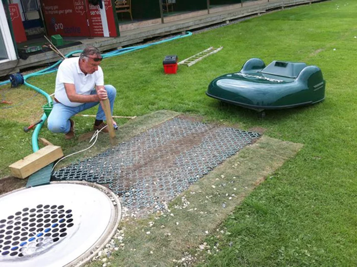 The Ball Picker forms parter of a larger automated range maintenance service offered by its maker, TrueBots