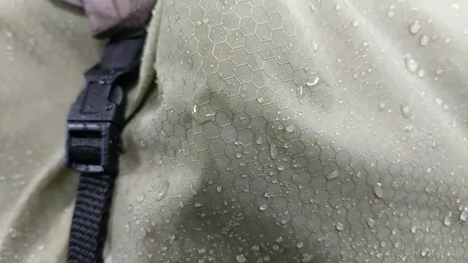 The BivyPack's exterior is made from hex-grid ripstop nylon claimed to be highly waterproof and durable