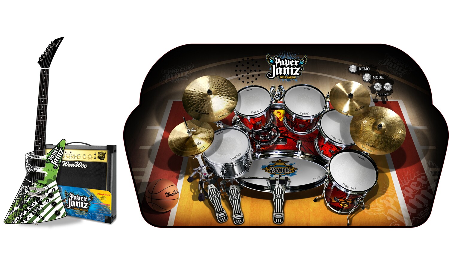 WowWee Paper Jamz easy play guitars and drums for budding rockstars