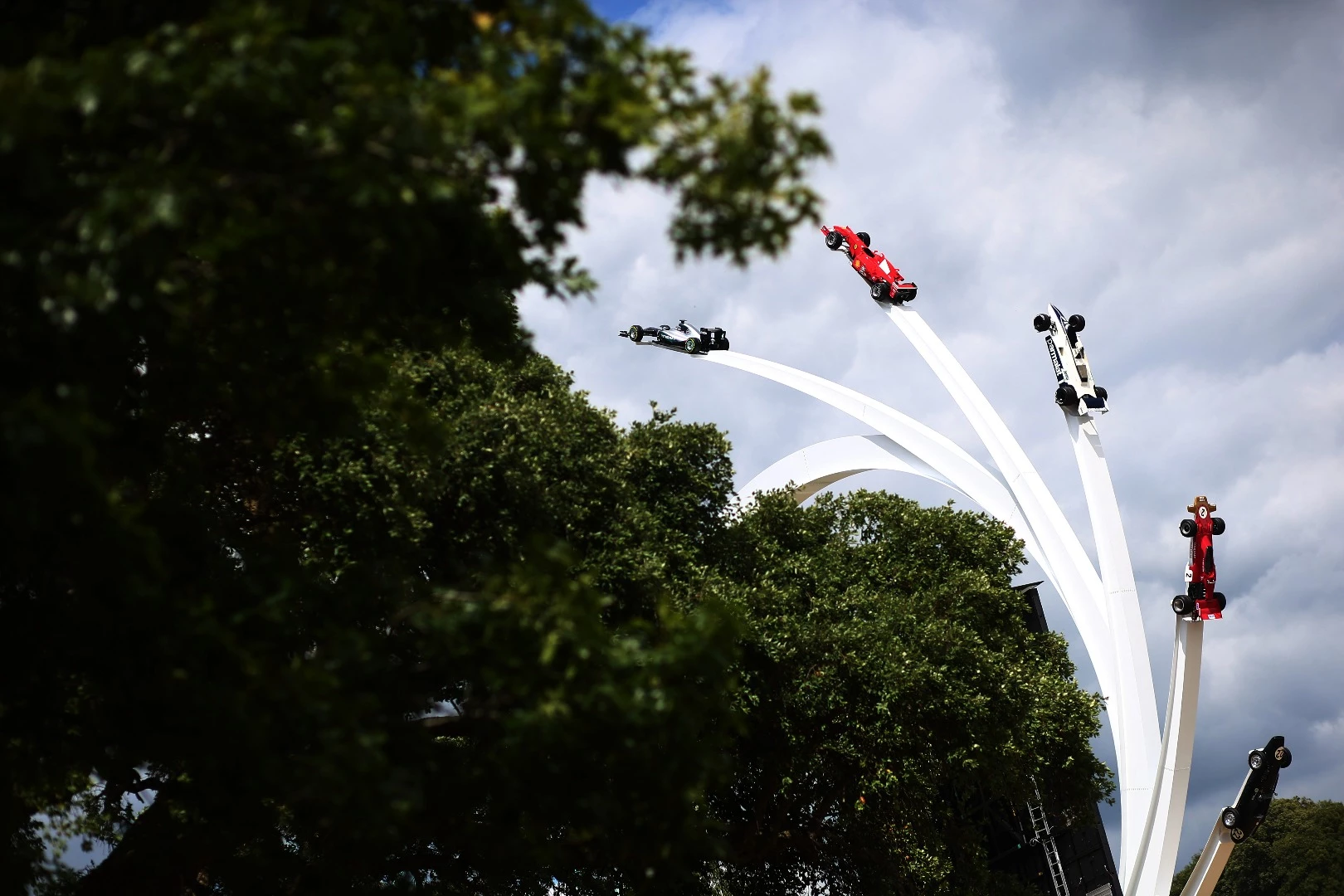 The sculpture at the center of the Goodwood Festival of Speed is incredibly impressive