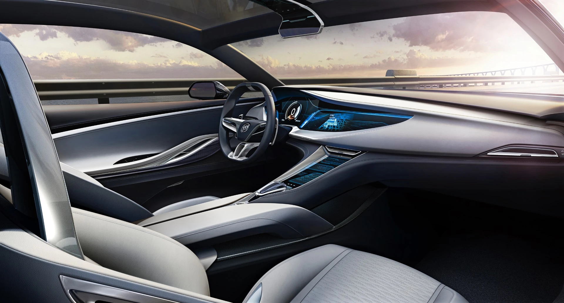 Buick adds carbon fiber and aluminum trim for a sporty cockpit