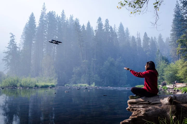 The Skydio R1 drone comes with 64 GB of onboard storage, has a range of 300 ft (91 m)