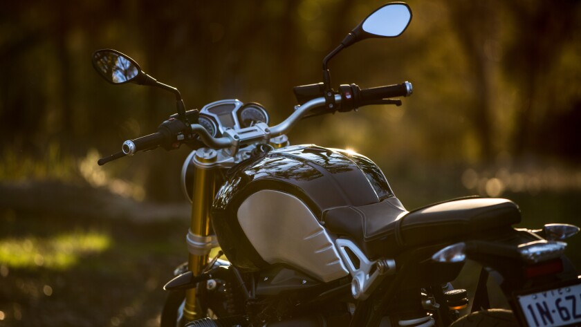 The BMW R nineT's tank (Photo: Loz Blain)