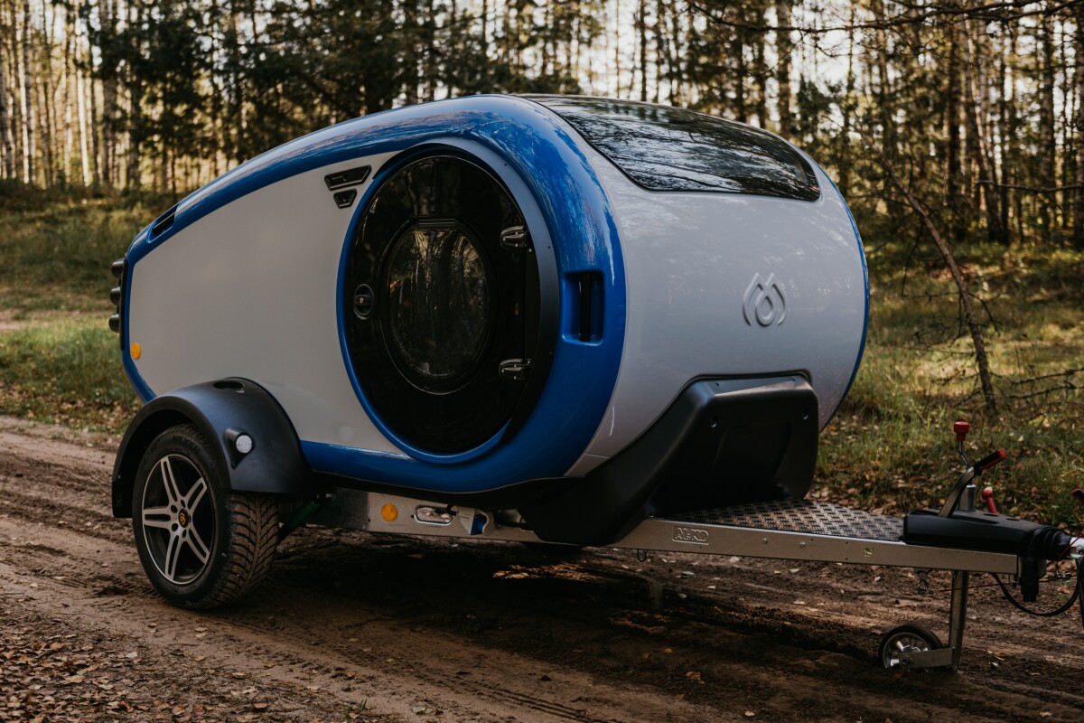 Mink Campers boosts its bold Icelandic teardrop to pure electric power
