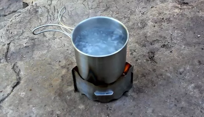 The Vertex Ultralight Backpacking Stove is capable of boiling water in under eight minutes
