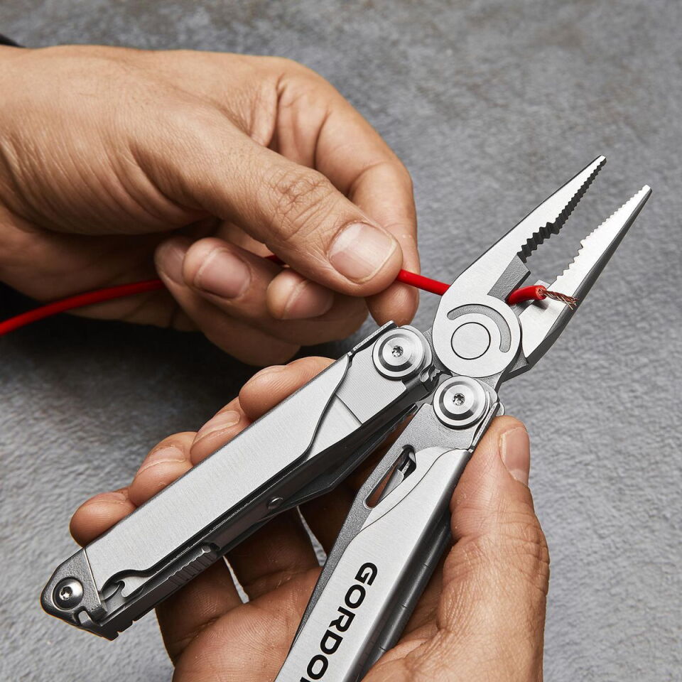 Needle-nose pliers, wire stripper and wire cutter