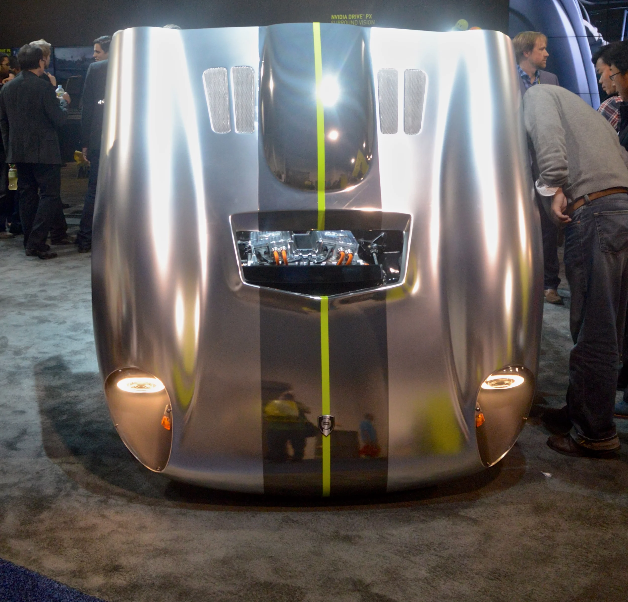 The popped hood of the Renovo Coupe (Photo: C.C. Weiss/Gizmag)