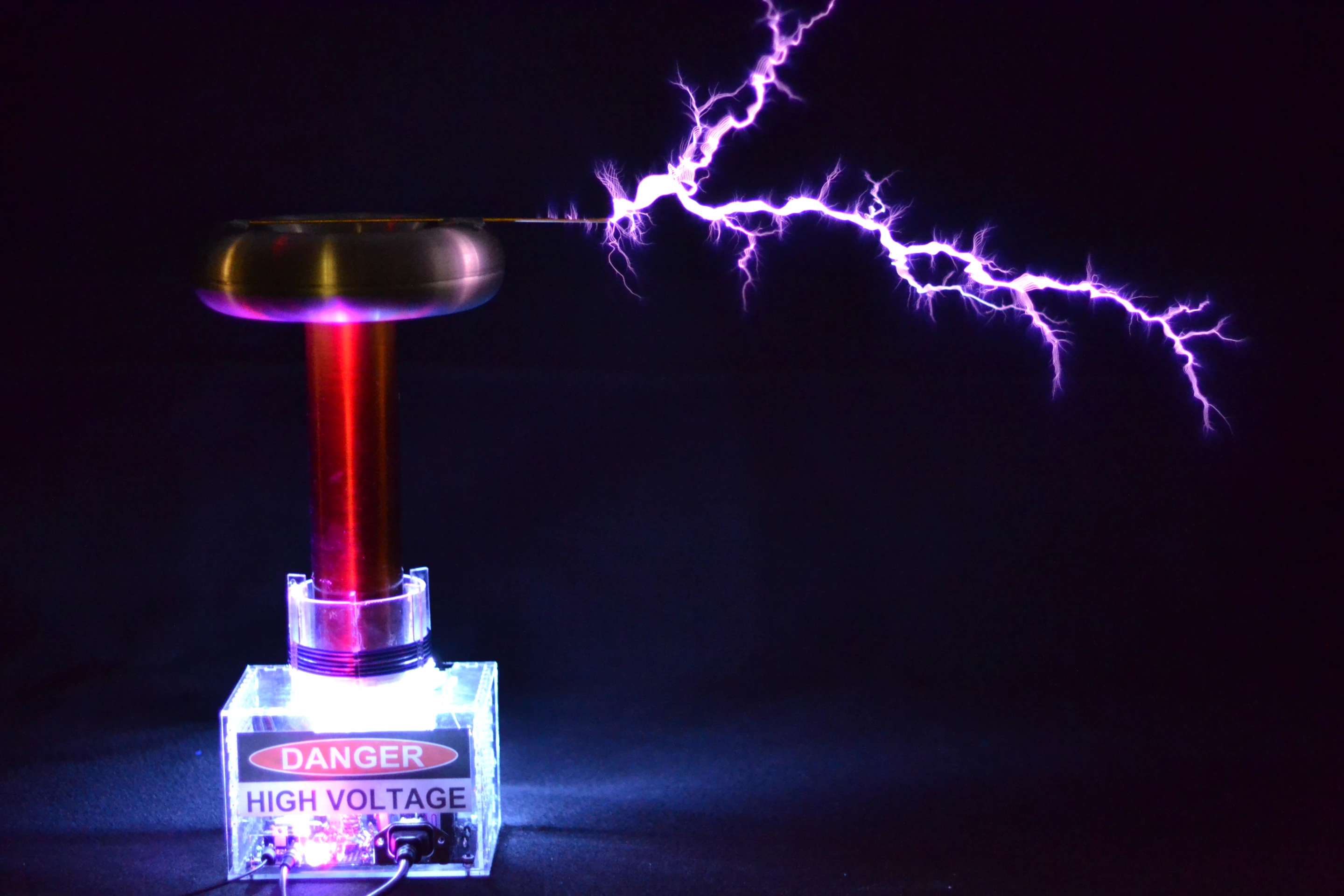 Designed as an educational development kit for experienced hobbyists, the 10-inch tall oneTesla music-playing Tesla coil