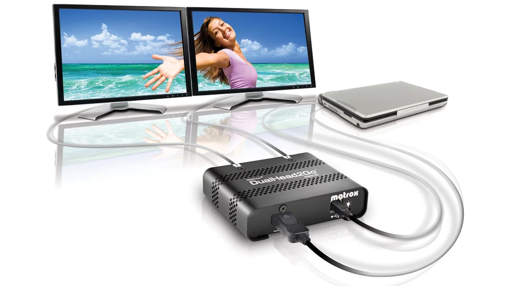 Matrox has unveiled its DualHead2Go Digital SE (pictured) and DualHead2Go Digital ME external multi-display adapters
