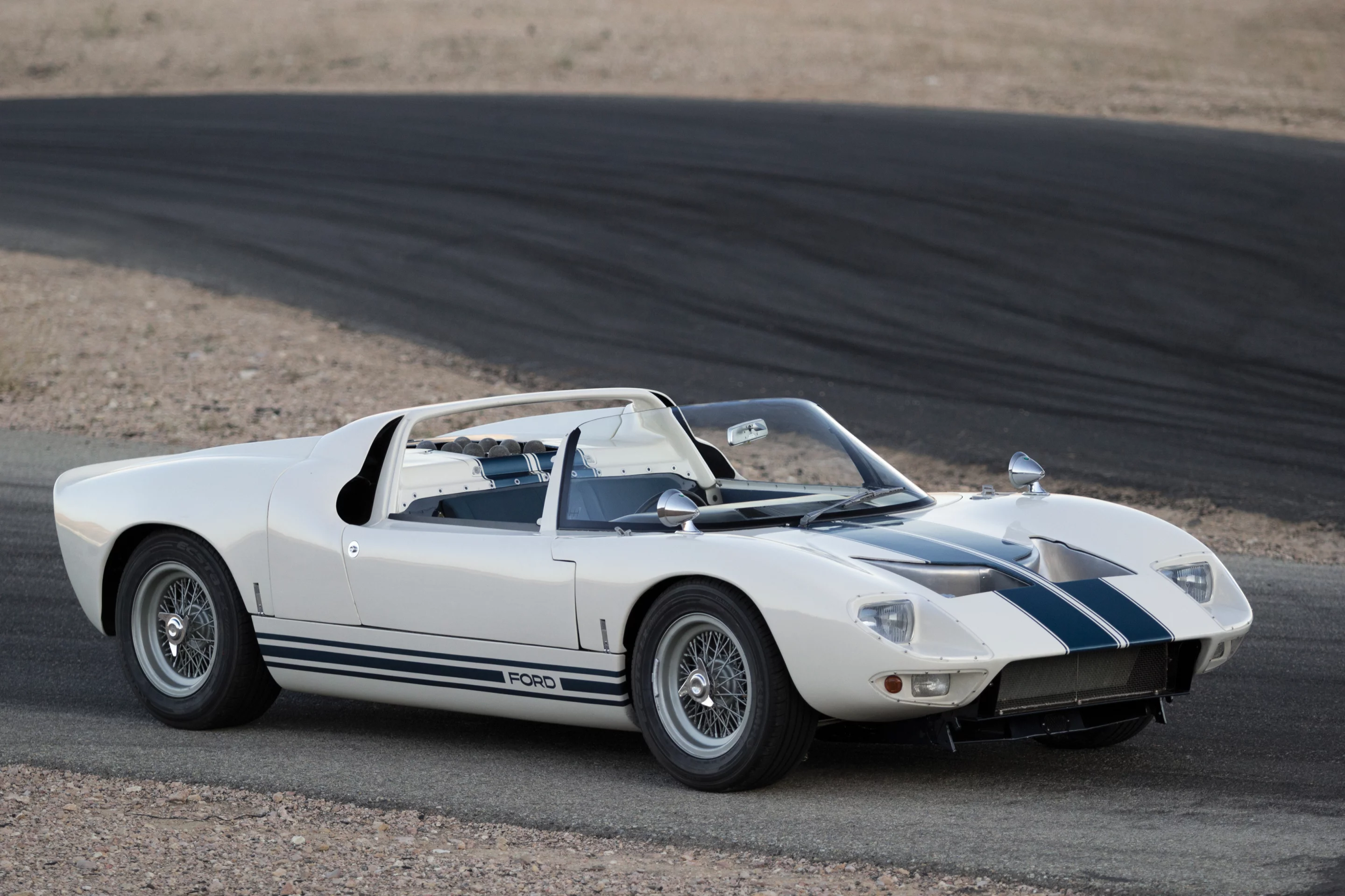 This 1965 Ford GT40 Roadster is the first of six GT40 prototype roadsters built, the eighth of only twelve GT40 prototypes and the only roadster to remain in as-built condition. It was driven by Ken Miles, Carroll Shelby, Jim Clark, and other legends. Estimated to sell for US$8,000,000 - $10,000,000. Photo: Pawel Litwinski Official auction description and images