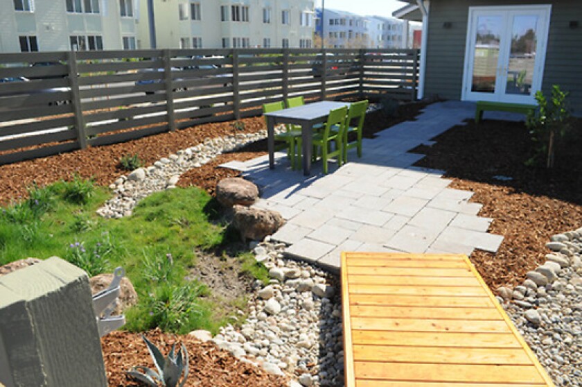 Once it has fulfilled its hot water duties, the shower drainage is pumped into four thermal tanks underneath the backyard