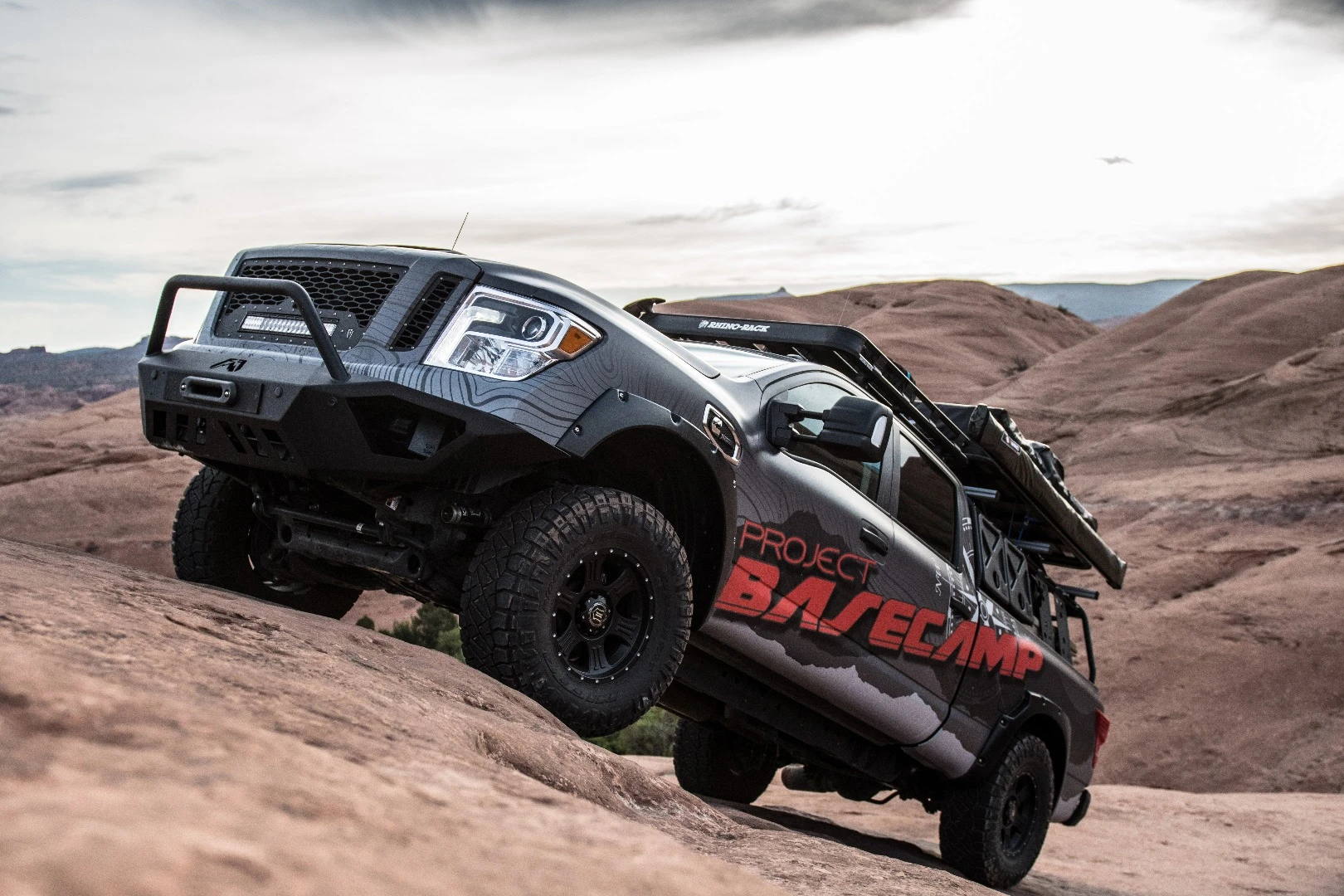 Nissan is keen to show how far the Titan XD can go off-road