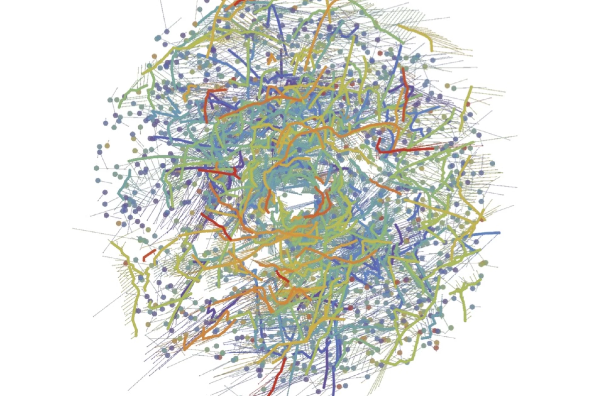 Colorful galactic map shows strange strings of stars