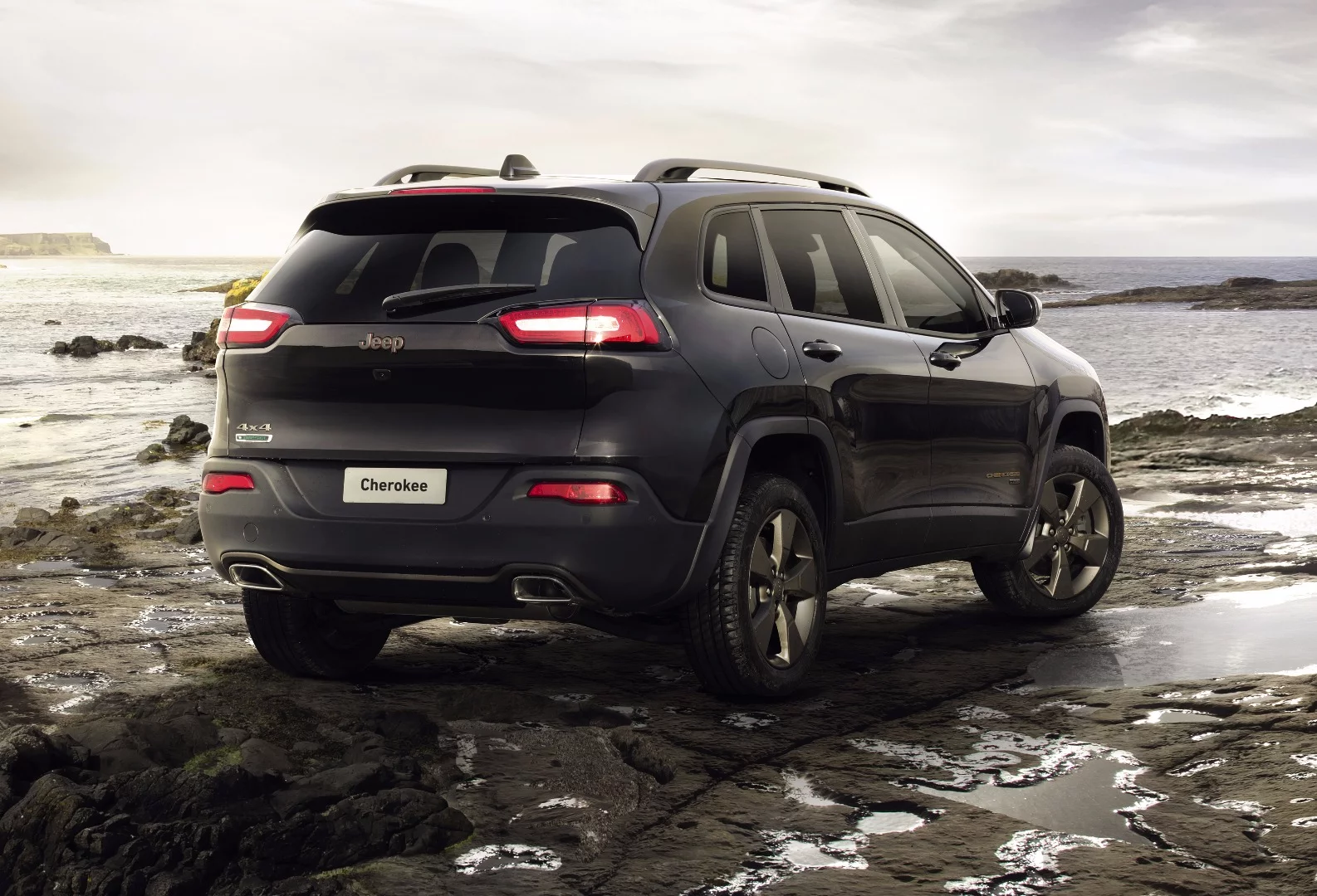 The rear of the 75th anniversary Jeep Cherokee