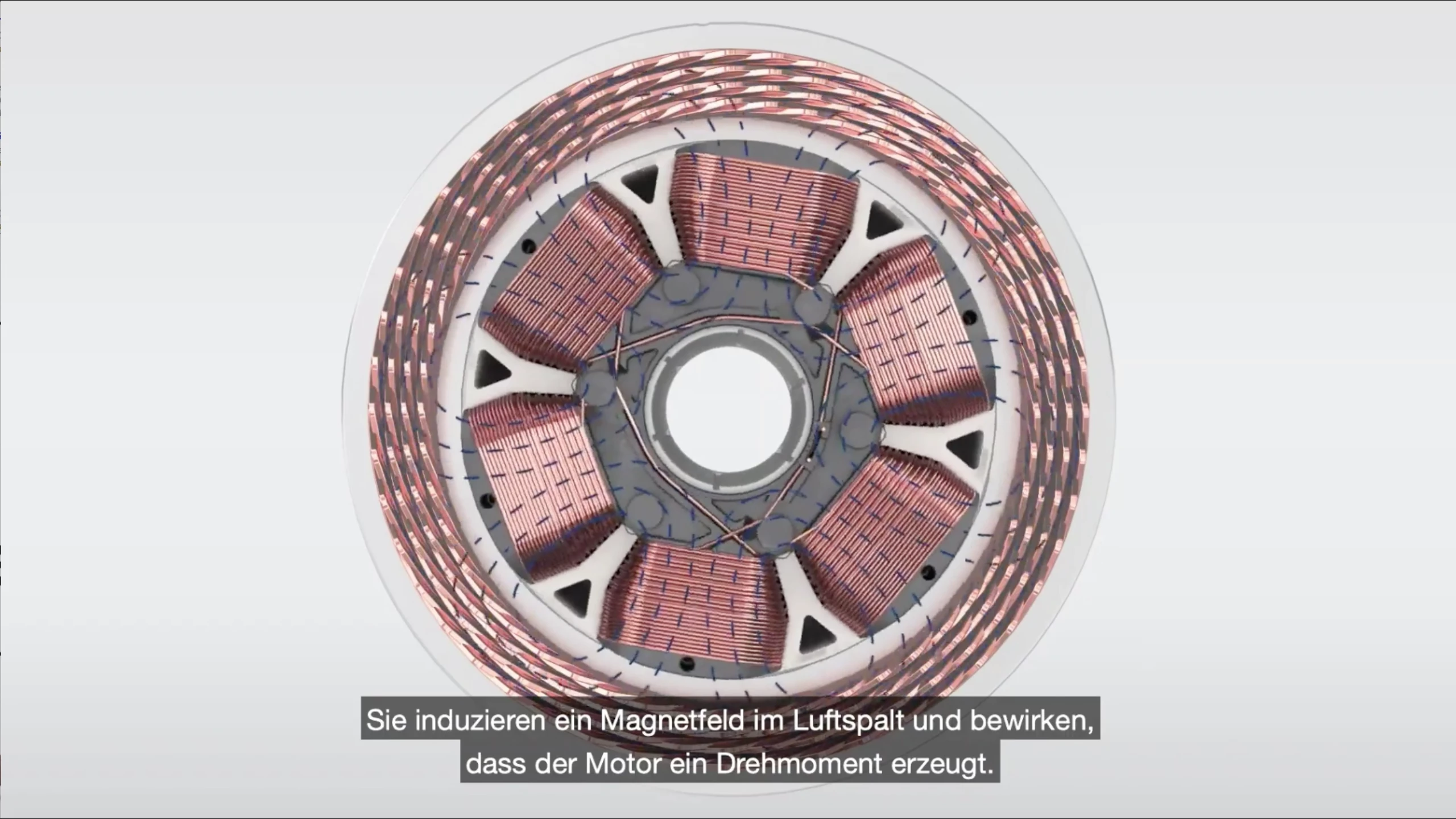 Rather than magnets, the rotor uses wound coils