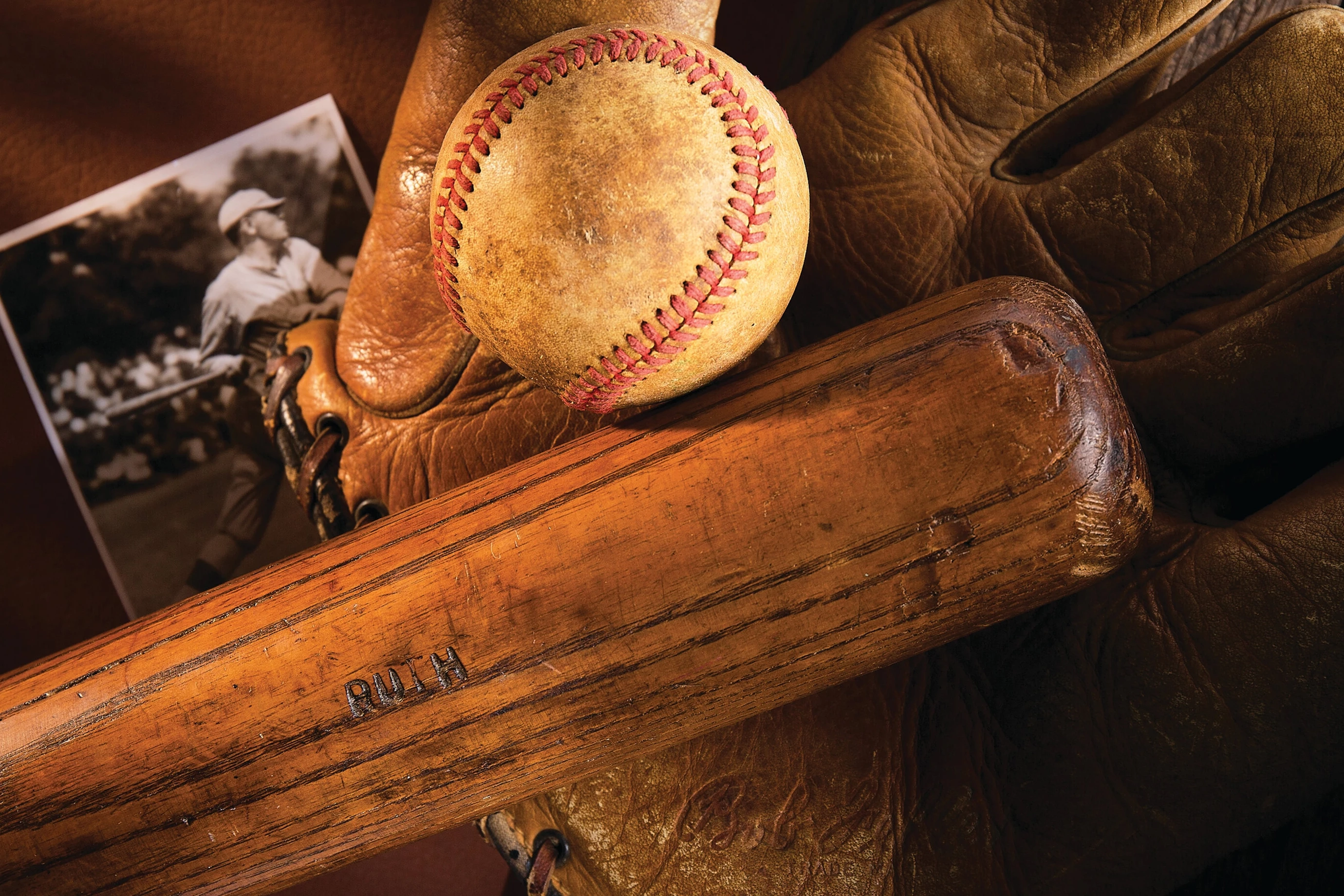 This game-used Babe Ruth baseball bat from 1916-18 sold for $1,020,000 at Heritage Auctions on 27 February 2021