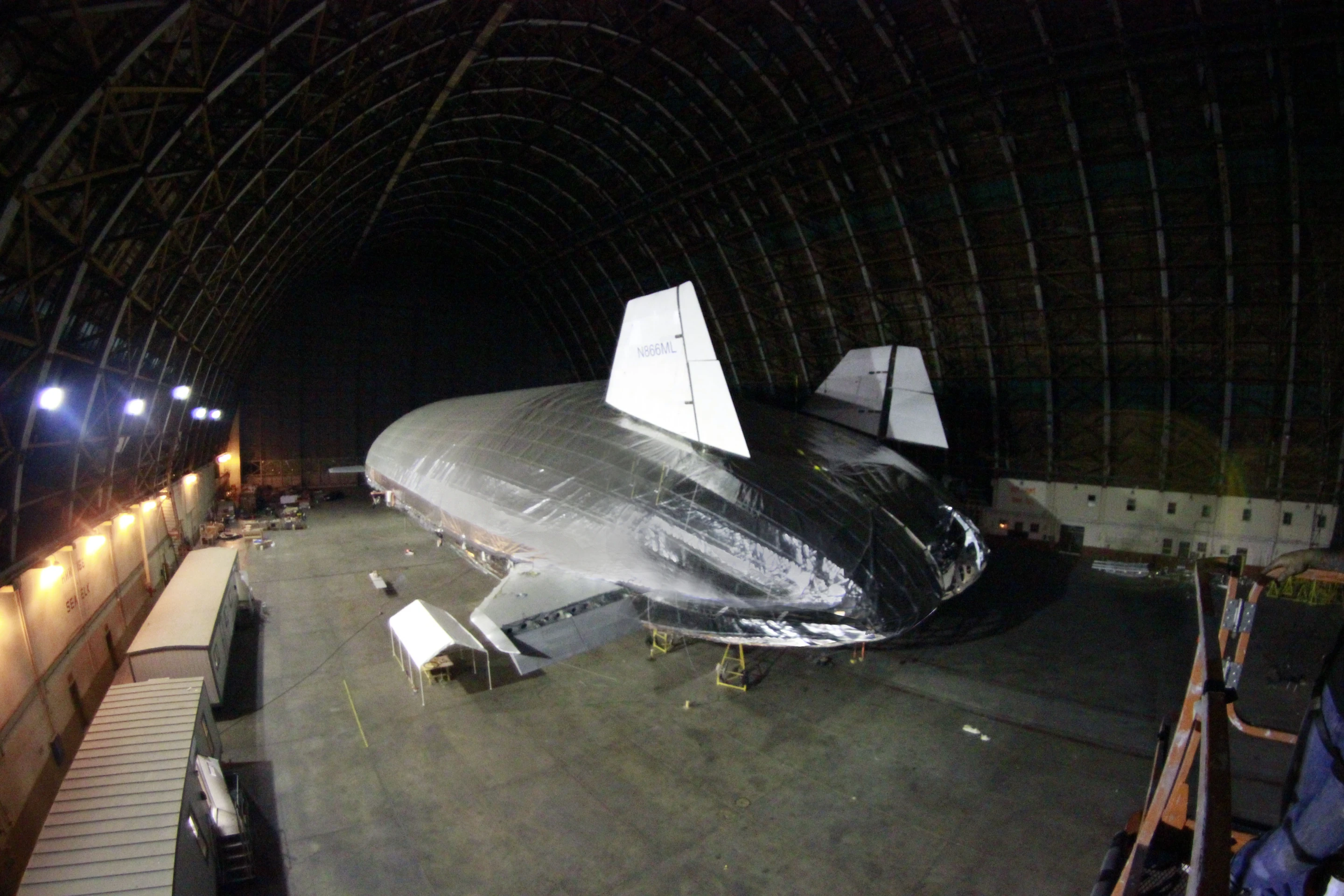 Rear view of Aeroscraft prototype