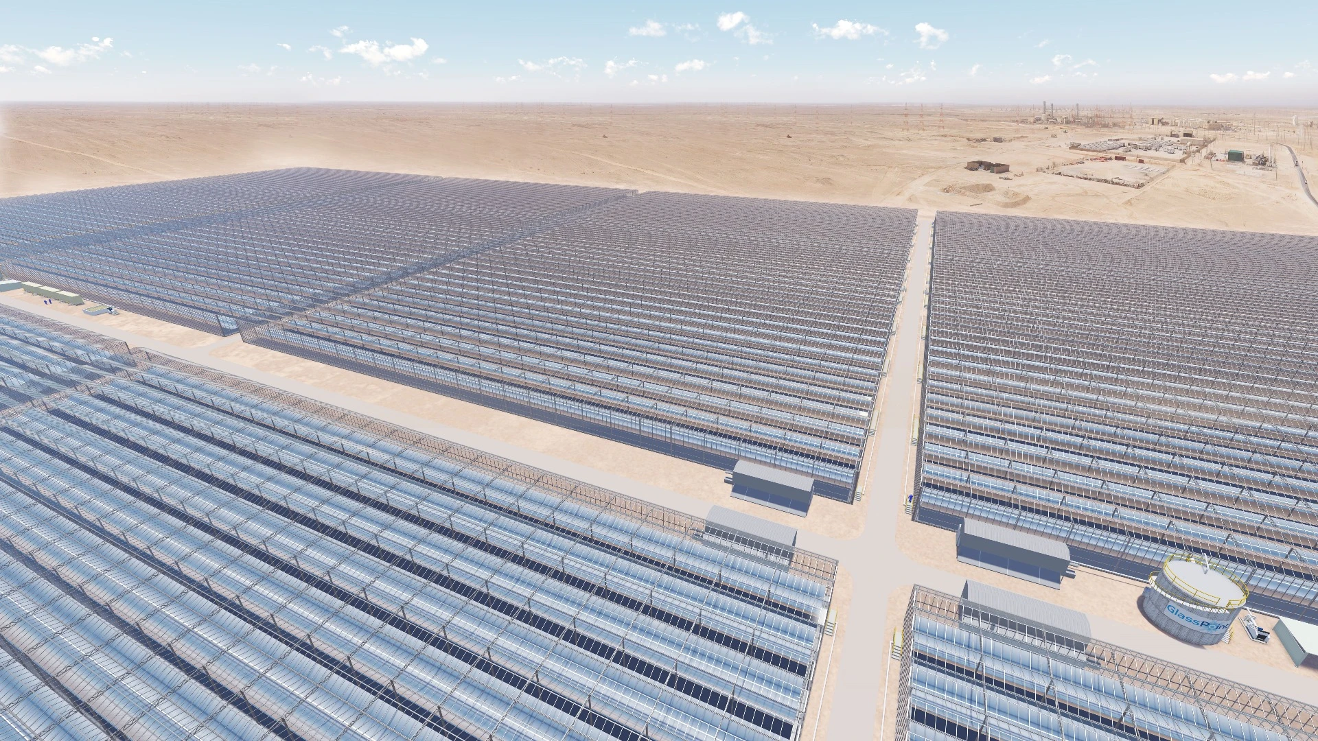 Once completed the finished solar power plant in Oman will generate an average of 6,000 tons (5,443 tonnes) of solar-produced steam daily