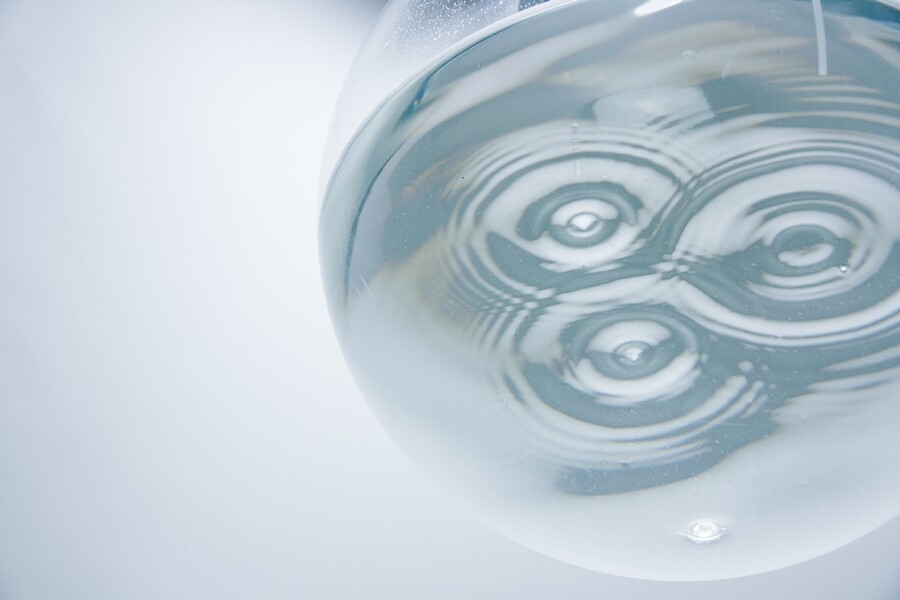 Clarkson says the Rain Lamp is most impressive when three droplets fall in quick succession