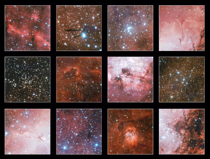 Highlights selected by the ESO taken from the three-gigapixel image