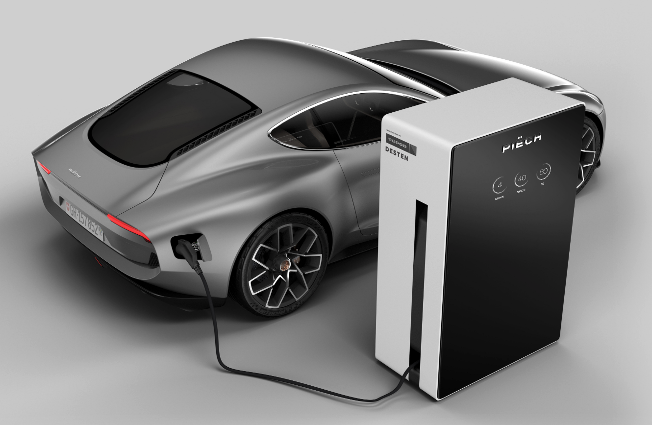 Piech and Desten will also sell you a 900-kilowatt ultracharger for your home, in case you don't plan to stay there more than five minutes