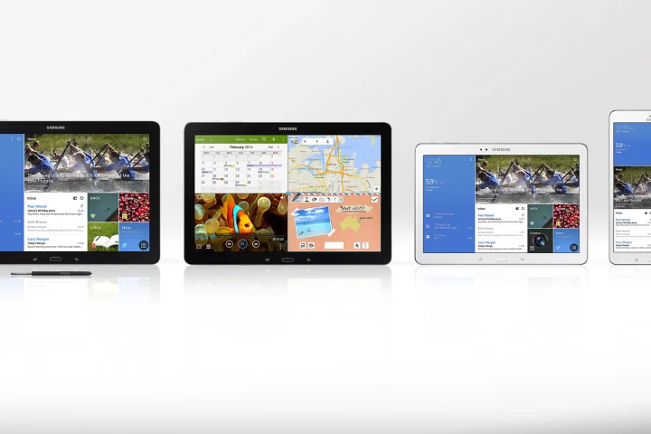 Gizmag compares the features and specs of the Samsung Galaxy Note Pro, Galaxy Tab Pro 12.2, Galaxy Tab Pro 10.1, and Galaxy Tab Pro 8.4