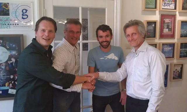 WakaWaka partners, Camille van Gestel, Maurits Groen and Kim Van Der Leeuw