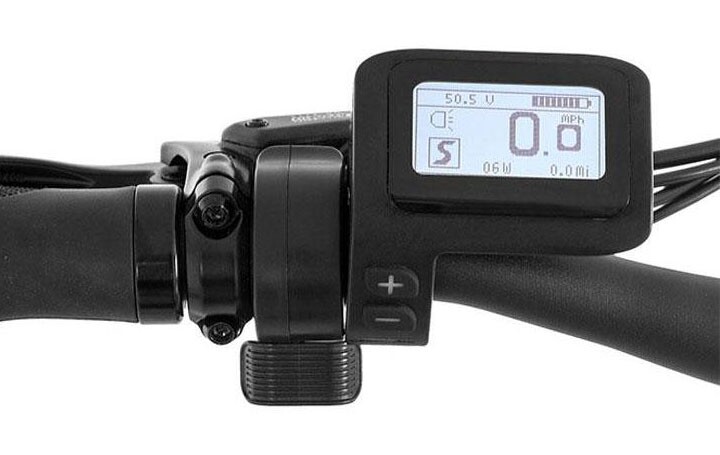 Juiced RipCurrent S: thumb controls and LCD dash