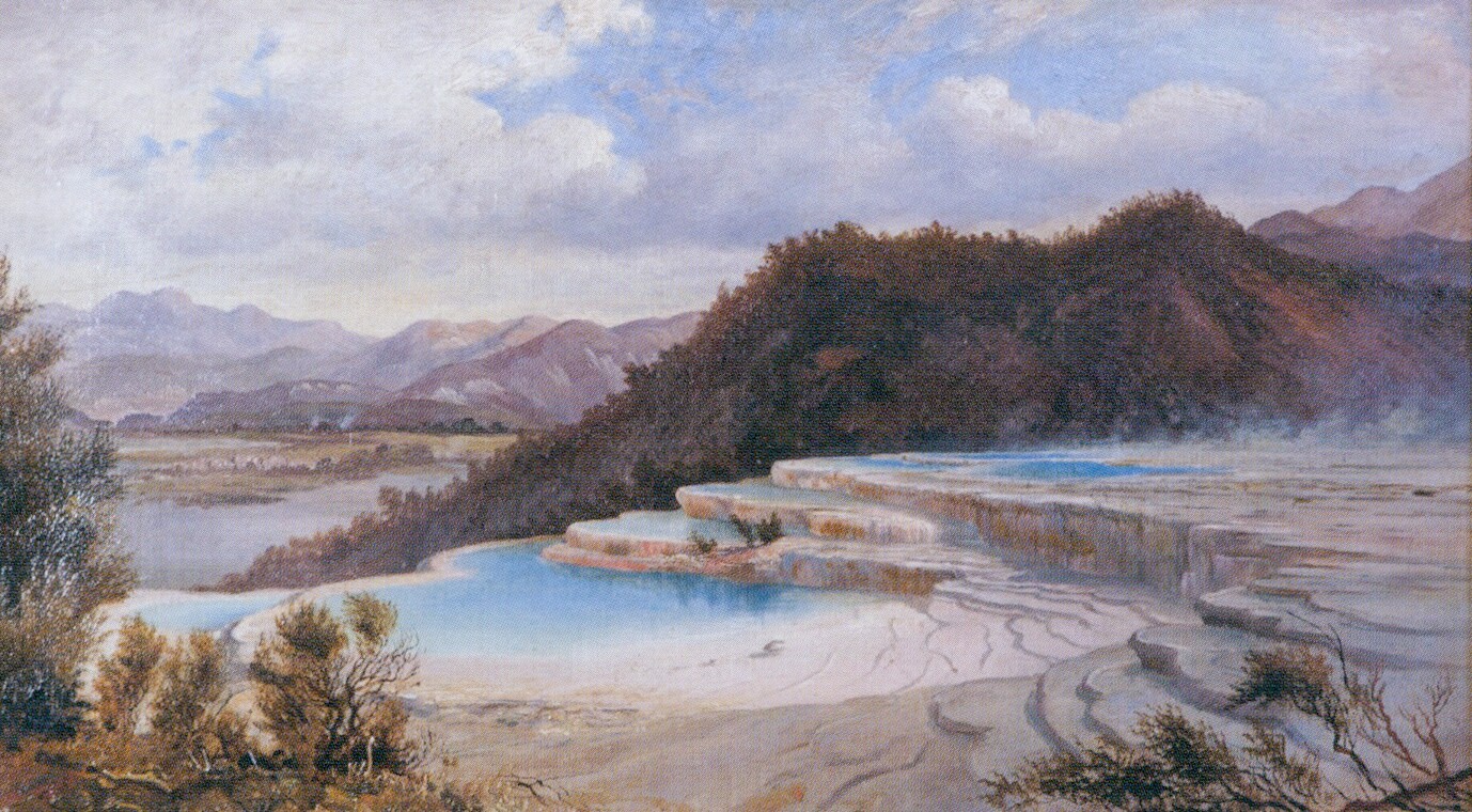 A view of the Pink Terrace from above