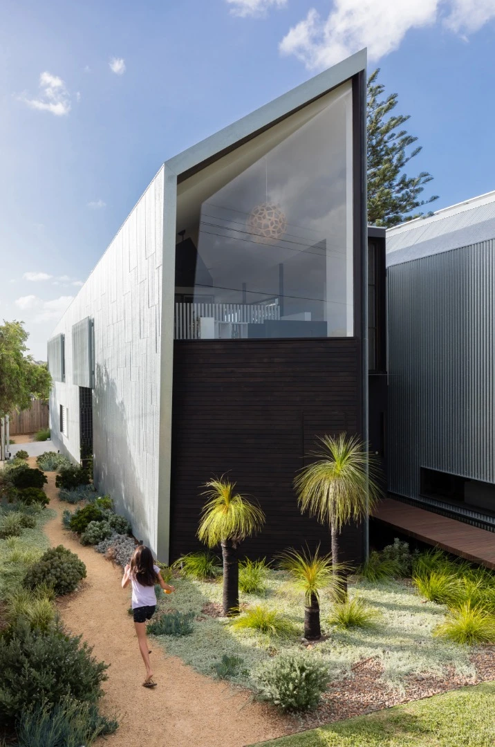The Iron Maiden House was planned to make the most of solar exposure to promote passive heating and cooling