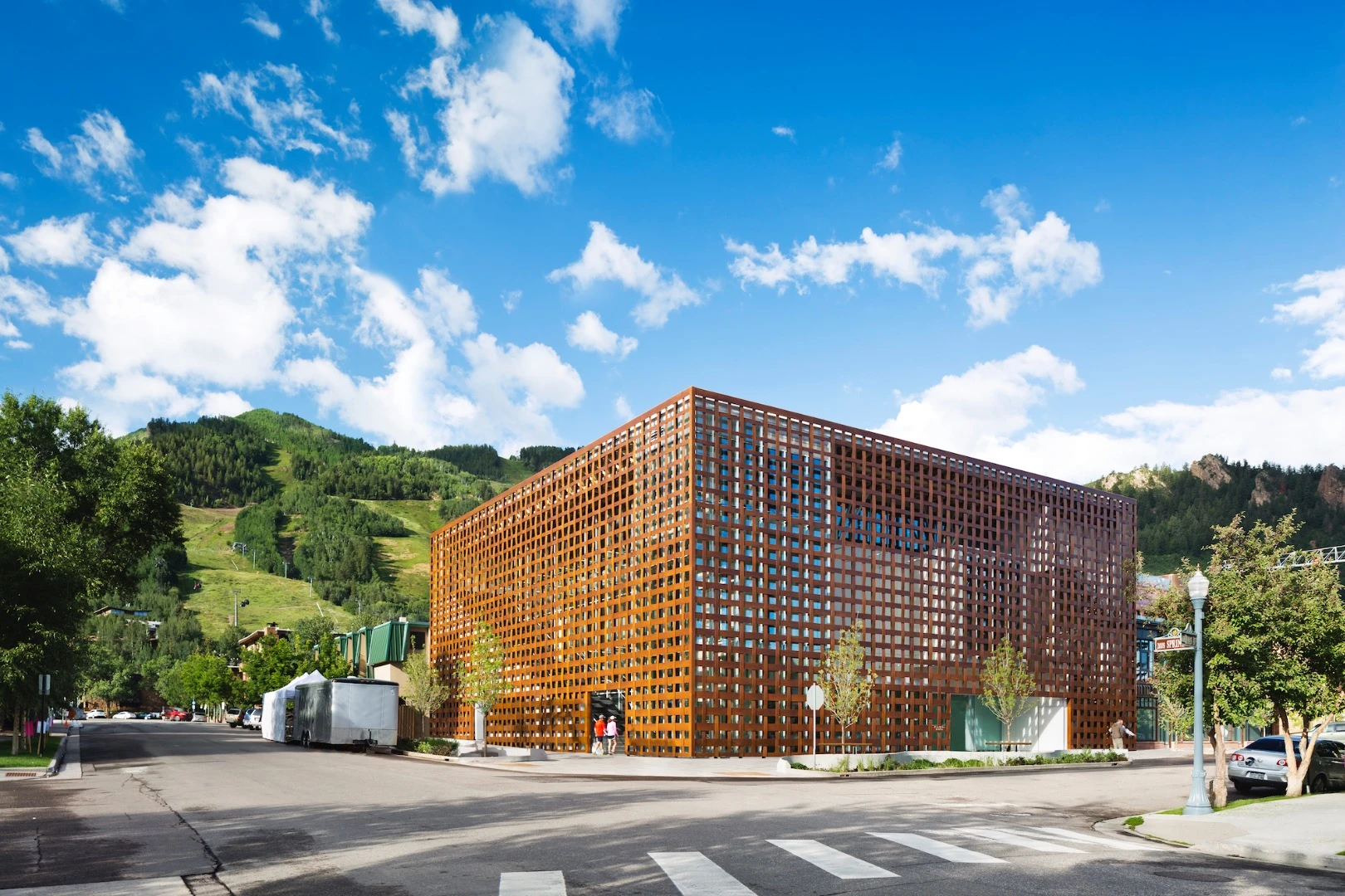 The Aspen Art Museum was designed by the always-compelling Shigeru Ban Architects