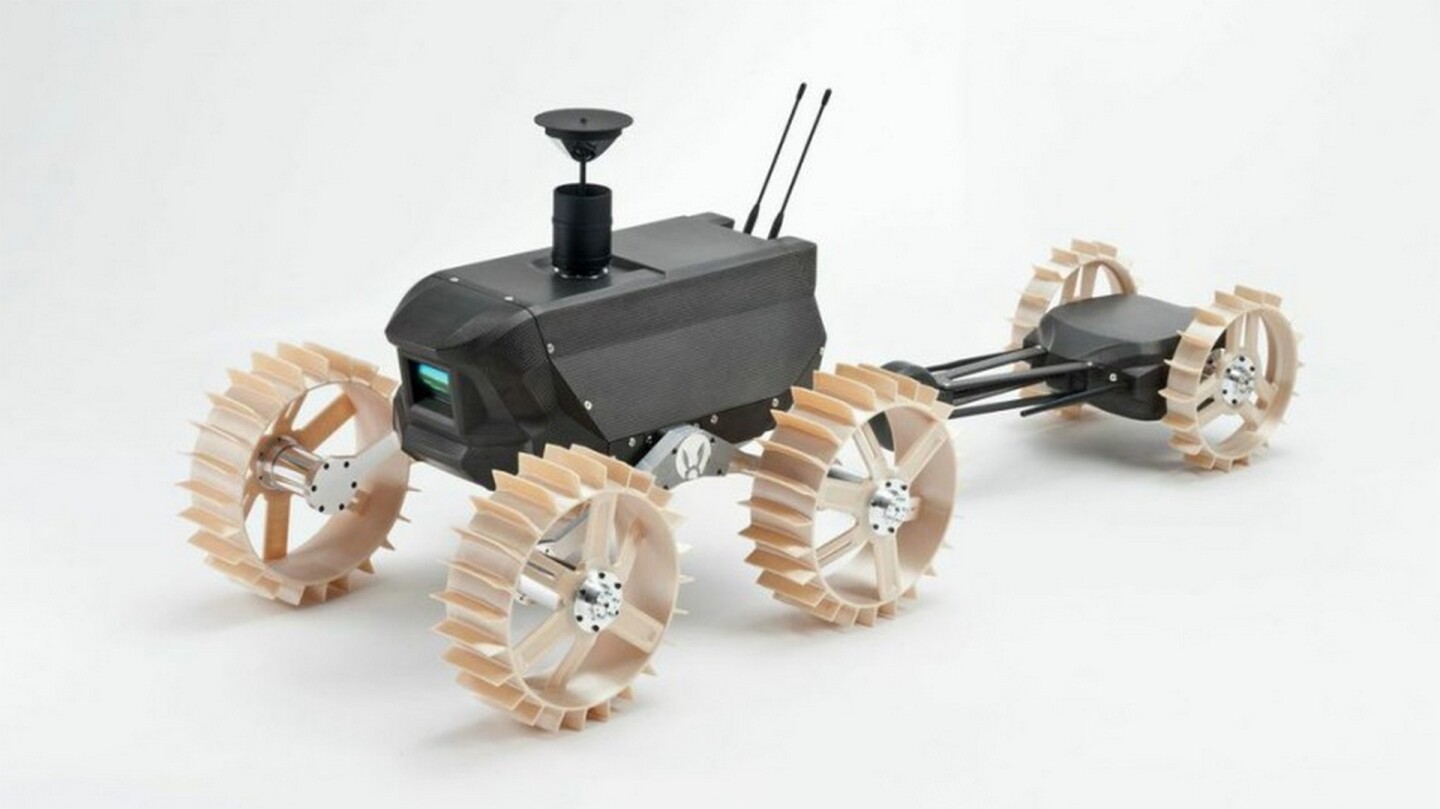 HAKUTO has made significant progress with its lightweight Tetris and Moonraker rovers, which weigh just 10 kg (22 lb) combined, and are linked together to allow for tethered subterranean exploration (Photo: HAKUTO)