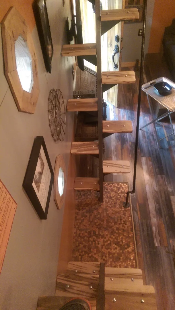 Steps up to the loft sleeping areas (Photo: Maximus Extreme Living Solutions)