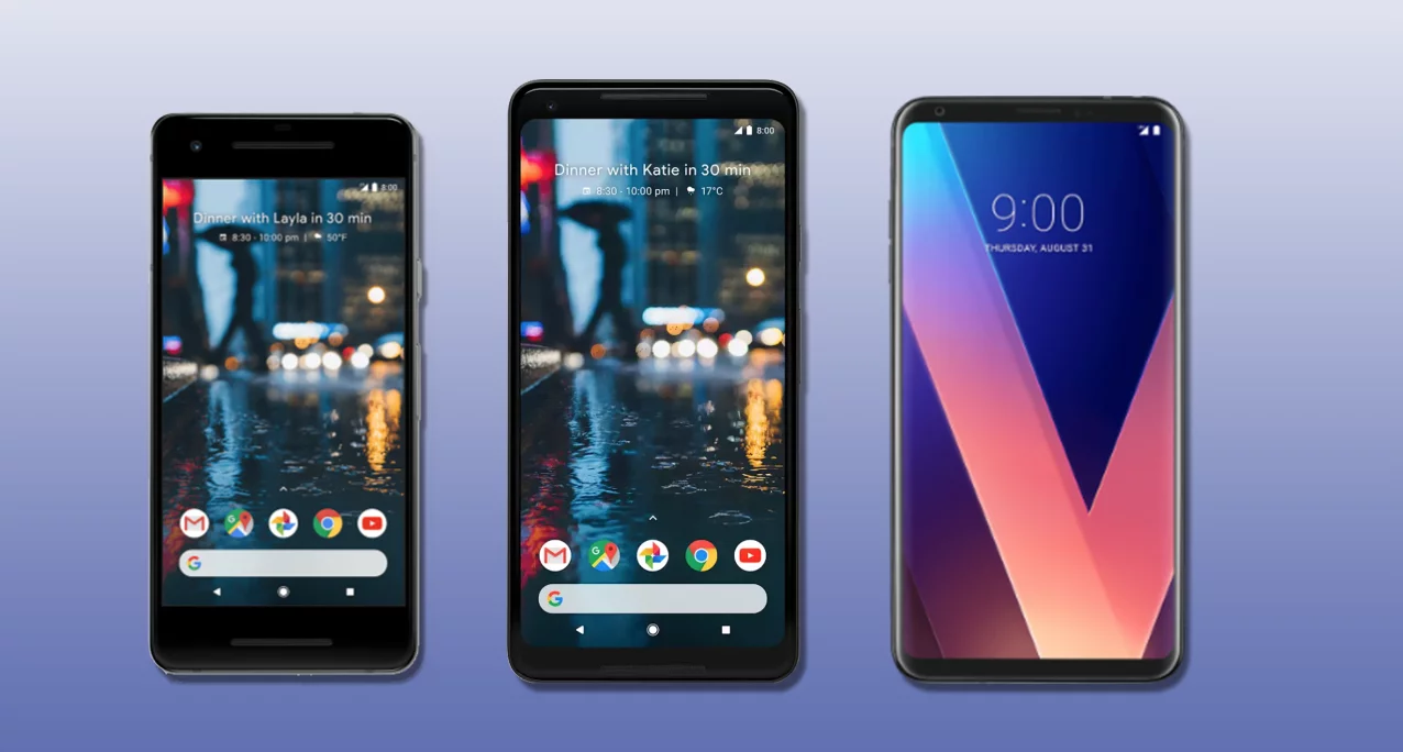 New Atlas compares the specs and features of the Google Pixel 2 and 2 XL against the LG V30
